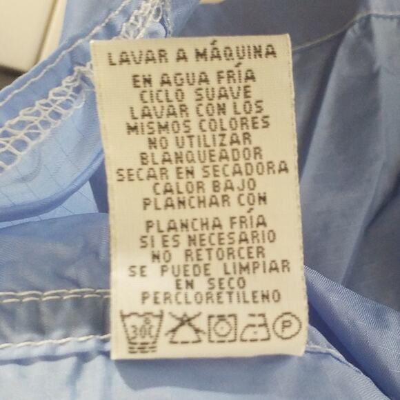 Vintage Ralph Lauren Polo Jeans Blue Nylon Windbreaker Hoodie Jacket M - Picture 7 of 7